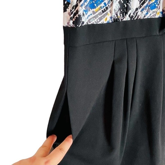 BCBG MAXAZRIA Blue Black Gem Accent Sleeveless Party Dress Women’s Size 0 - Picture 7 of 11